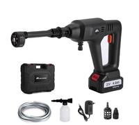 MUDIRO 4.0Ah 200Bar 3500W Lavatrice per auto senza fili ad alta pressione Ugello multifunzione 6 in 1 Pistola ad acqua per pulizia auto