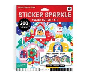 Mudpuppy Christmas Cheer Sticker Sparkle Poster Activity Kit (Tascabile)