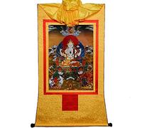 Mudra Crafts Chenrezig Thangka Appeso a parete Thangka Pittura - Broccato buddista tibetano Thangka (Colore: Oro, Taglia: S) (Colore: Blu, Taglia: M) (Colore: Blu, Taglia: M) (Color : Onecolor, Size
