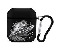 Mudskipper Is Surfing Case compatibile con AirPods 1/2 custodia protettiva rigida per donne e uomini