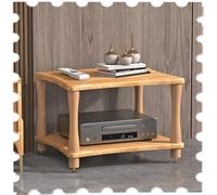 Mueble AV de madera de 2/3/4 niveles, soporte para componentes de audio, estante para almacenamiento de medios para equipos de audio HiFi, mueble estéreo abierto (color madera, 2 niveles, 42 cm de a