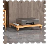 Mueble AV de madera de 2/3/4 niveles, soporte para componentes de audio, estante para almacenamiento de medios para equipos de audio HiFi, mueble estéreo abierto (color madera, 1 nivel - 10 cm de al