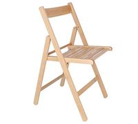 Mueblear 19016 - Sedia pieghevole bassa, in legno, 43 x 46 x 79 cm Vernis