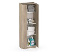 Muebles Pitarch | Armadio Multiuso 2 porte per pulizia, cucine, gallerie, 4 scomparti, 2 Ripiani regolabili, 180x60x35cm (altezza x larghezza x profondità) Rovere Cambrian, Collezione Tibet
