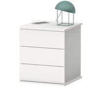 Vida Designs Comodino In Legno Di Pino Massiccio Con 3 Cassetti, Stile Messicano, Finitura A Cera, Maniglie In Metallo Rustico, Dimensioni 48x35x60 Cm