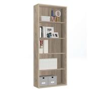Muebles Pitarch | Libreria da ufficio o da lavoro con 4 ripiani, libreria da salotto, rovere Cambrian, 196,5x75,5x33cm (altezza x larghezza x profondità) basica, elegante e resistente