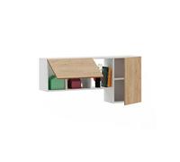 Muebles Pitarch | Scaffale salotto sospeso da 130 cm, mobile TV sospeso, modulo salotto 2 ante ribaltabili con pistoni, mobile TV 60x130x32 cm, moderno, modello Nilo