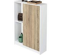 Muebles Pitarch Scarpiera/Mobili da Ingresso Neo, 110 x 80 x 25 cm (altezza x larghezza x profondità), Colore Quercia/Bianco Lucido