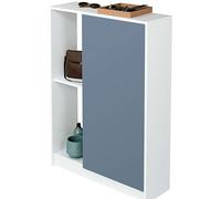 MUEBLES PITARCH Scarpiera/Mobili da Ingresso Neo, 110 x 80 x 25 cm (altezza x larghezza x profondità), Colore Bianco/Talco Blu