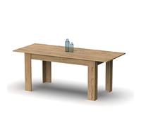 Muebles Pitarch | Tavolo da pranzo estensibile 140-180 cm, tavolo da salotto o cucina, per 6 persone, rovere gold, rettangolare, moderno, elegante, resistente