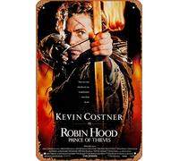 Muecddoa Poster classico del film Robin Hood: Prince of Thieves (1991), decorazione artistica da parete in metallo, 20,3 x 30,5 cm