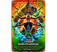 Muecddoa Poster classico del film Thor: Ragnarok (2017) Wall Art Decor Tin Sign - 20,3 x 30,5 cm