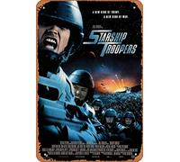 Muecddoa Poster del film classico in metallo Starship Troopers (1997), decorazione artistica da parete in latta - 20,3 x 30,5 cm