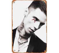Muecddoa Poster musicale retrò in latta con scritta "ANDY BIERSACK" Black Veil Brides poster stampa per film, casa, bar, pub, garage, decorazione da parete, idea regalo, arte 20,3 x 30,5 cm, targa in