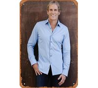 Muecddoa Poster musicale retrò in latta con stampa di Michael Bolton, per casa, bar, pub, garage, decorazione da parete, 20,3 x 30,5 cm, targa in metallo vintage