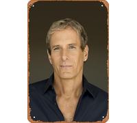 Muecddoa Poster musicale retrò in latta con stampa di Michael Bolton, per casa, bar, pub, garage, decorazione da parete, 20,3 x 30,5 cm, targa in metallo vintage