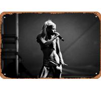 Muecddoa Poster musicale retrò in latta con stampa di Yolandi Visser, poster per film, casa, bar, pub, garage, decorazione da parete, idea regalo, 20 x 30 cm, targa in metallo vintage