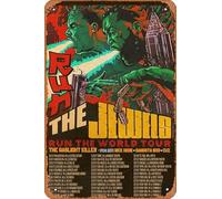 Muecddoa Poster musicale retrò in latta Run the Jewels, Nord America/Canada, gennaio/febbraio 2017, poster stampa per film, casa, bar, pub, garage, decorazione da parete, idea regalo, arte artistica