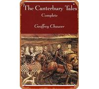 Muecddoa Poster musicale retrò in latta The Canterbury Tales di Geoffrey Chaucer - Poster stampa per film, casa, bar, pub, garage, decorazione da parete, 20 x 30 cm, targa in metallo vintage