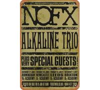 Muecddoa Poster musicale retrò NOFX - ALKALINE TRIO Summer 2015 UK Tour Poster stampa per film, casa, bar, pub, garage, decorazione da parete, idea regalo, arte 20 x 30 cm, targa in metallo vintage
