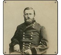 Muecddoa Targa in latta vintage con scritta "Lieutenant General Ulysses S. Grant (1822-85), 30,5 x 30,5 cm, divertente targa per bar, bar, garage, decorazione da parete, stile retrò, regalo per gli
