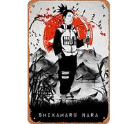 Muecddoa Targa in metallo retrò | Shikamaru Nara | Targa vintage divertente in latta per regalo casa bar cucina pub cartelli decorativi da parete 30,5 x 20,3 cm.
