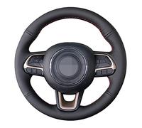 MUEdie per Jeep Renegade 2016 2017 2018 2019 Accessori Auto Copertura del Volante dell'automobile Antiscivolo in Pelle Artificiale Nera