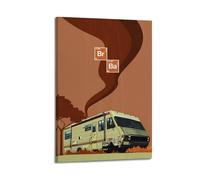 muegrbgs Poster decorativo da parete con motivo Breaking Bad vintage, per soggiorno, camera da letto, elegante poster estetico, 40 x 60 cm, con cornice