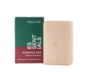MÜHLE ESSENTIALS Shampoo solido - 100 g Unisex Sapone per capelli vegano - per doccia e bagno - Fico e rosmarino