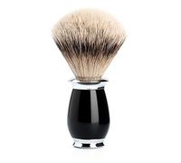 MÜHLE - Pennello da barba - Serie Purist - Argento Tasso Silvertip, formato - pregiata resina nero