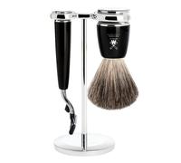 MÜHLE RYTMO Set da barba con rasoio a 3 lame in resina pregiata (3 pezzi)