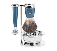 MÜHLE RYTMO - Set di 4 rasoi di sicurezza a doppio bordo (pettine chiuso), perfetto per l'uso quotidiano, da barbiere, qualità da barbiere, rasatura liscia