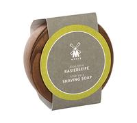 MÜHLE Set di sapone da barba, ciotola in legno con sapone da barba, aloe vera per pelli sensibili, vegano, delicato e nutriente, 65 g