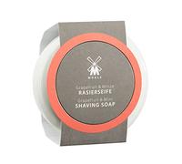MÜHLE Set di sapone da barba, ciotola in porcellana con sapone da barba, pompelmo e menta, tutti i tipi di pelle, fruttato e tonificante, 65 g