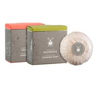 MÜHLE Sapone da barba, per tutti i tipi di pelle, delicato, fruttato, vegano, 2 x 65 g, aloe vera e menta di pompelmo