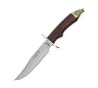 MUELA lama 160 mm, pakkawood in palissandro, guardia in ottone e pomello a testa di lupo WOLF-16R