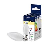 Müller-Licht Essentials - Lampada LED a forma di candela E14, luce bianca calda (2700 K) per un ambiente accogliente, 3 W sostituisce 25 W, non dimmerabile, durata 25000 ore, trasparente