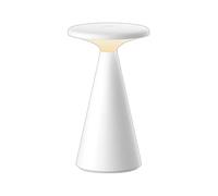 Müller-Licht Lampada da tavolo LED Ivy White per interni ed esterni con batteria integrata, luce bianca calda (2700 K), luminosità continua con interruttore touch, IP54, resistente all'acqua e alla