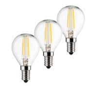 Müller-Licht Lampadina LED 400293 E14 a goccia 4W 2700K filamento set da 3