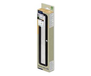 Müller-Licht Mobina Sensor 30 LED lampada a batteria, luce di orientamento notturna, lunghezza 30 cm, bianco neutro 4000 K, 2 W, ricaricabile tramite USB, autoadesiva, nero