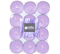 Müller Tealights Candele Profumate - Fragranza Lavanda - 39 × 15 mm - Durata 4 Ore - Lumini di Cera Colore Viola - Set di 192 Candeline