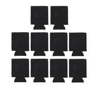 MUELODSIC 10 pezzi Copertine per Lattine in Neoprene Nero Pieghevoli Isolanti e Protettive per Bevande per Feste Picnic e Uso Esterno