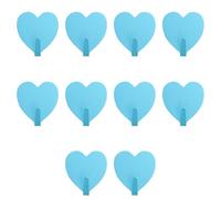 MUELODSIC 10 pezzi Ganci Adesivi Forma di Cuore in Ferro Resistente Portachiavi e Appendiabiti da Parete per Bagno Cucina Senza Foratura Decorativi e Facili da Installare