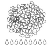 MUELODSIC 100 Pezzi Cavo protezione della a filo kit assortimento fascette fermacavo ditali fune ditale per sartiame da traino inossidabile