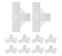 MUELODSIC 10pezzi Connettore per Asta Armadio Raccordo per Armadio Quattro Vie Giunto per Asta Parte del Connettore per Raccordo per Giunto