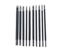 MUELODSIC 10pezzi Kit Professionale per Intaglio Manuale Acciaio Tungsteno Utensili per Incisione di Pietra e Lettering Perfetti per Artigiani e Hobbisti