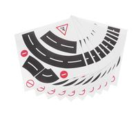 MUELODSIC 10sets Adesivi Stradali Curvi Per Ragazzo Ragazza Stickers Rimovibili Con Segnali Di Traffico Per Gioco Educativo e Decorazione Di Ambienti Domestici e Scolastici