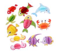 MUELODSIC 11 Pezzi Decorazioni Tema Mare con Pesci Tropicali e Palle Nido d per Feste Estive in Spiaggia e Piscina Addobbi Appesi per Compleanni e Shower sotto Mare