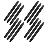 MUELODSIC 12 Strisce Anticollisione Laterali per Portiera Auto Nero 15 Cm, Protezione Paraurti Autoadesiva Resistente alle Intemperie, Set da 12 Pezzi per Bordo Portiera e Soglia,