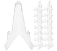 MUELODSIC 15 Pezzi Espositore Piccolo per Piatti e Medaglie Cavalletto Trasparente Stabile per Carte da Baseball Monete e Badge Collezionabili